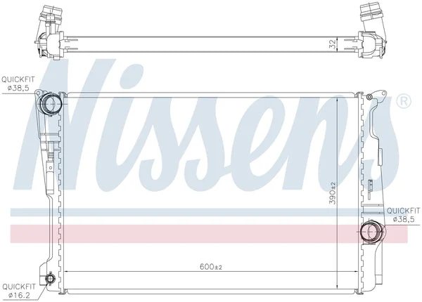 New Radiator Nissens-60809