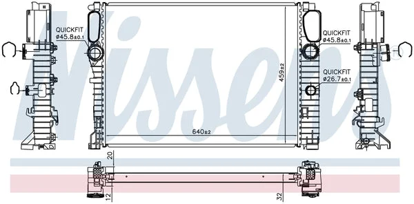 New Radiator Nissens-62797A