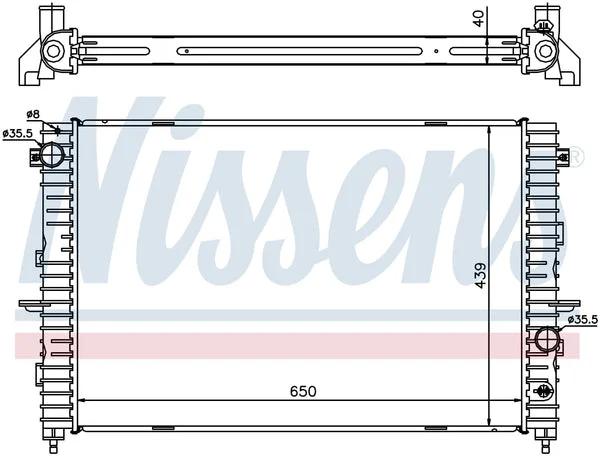 New Radiator Nissens-64313A