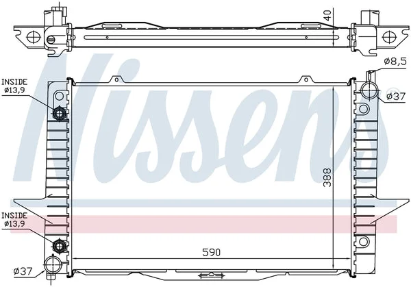 New Radiator Nissens-65548A