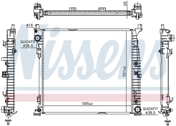 New Radiator Nissens-67188