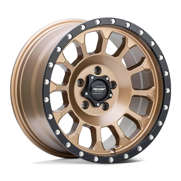 Pro Comp PA34 Rockwell 17X8.5 5X127 0mm Matte Bronze With Black Lip