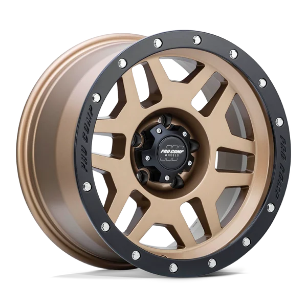Pro Comp PA41 Phaser 17X9 5X127 -6mm Matte Bronze With Black Lip