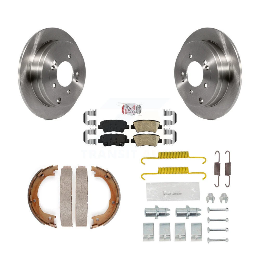 Rear Disc Brake Rotor/Ceramic Pads/Parking Shoe Kit 2007-2009 Kia Amanti K8APA-7108610