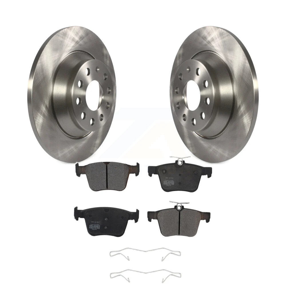 Rear Disc Brake Rotor & Semi-Metallic Pads Kit 2016-2023 Audi Q3 TT Quattro & Volkswagen Jetta Tiguan K8SPA-7102731